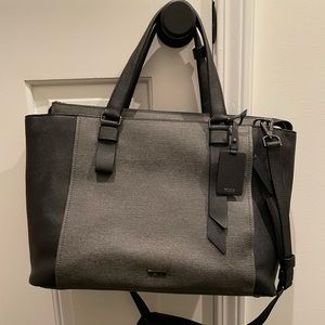 NWT Tumi Varek Park Tote in two tone gray/black